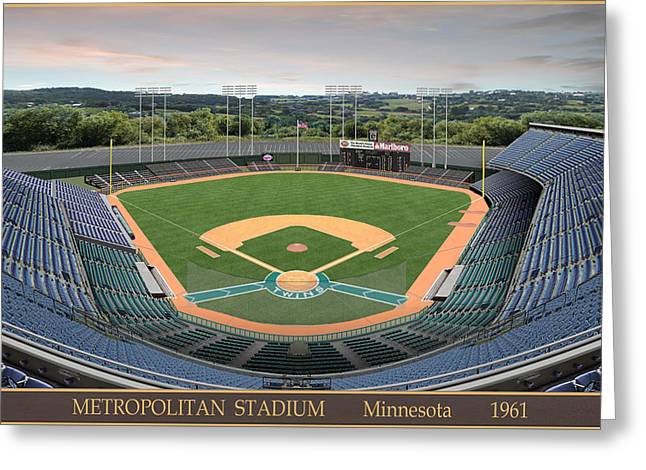 Metropolitan Stadium 1961 - Greeting Card