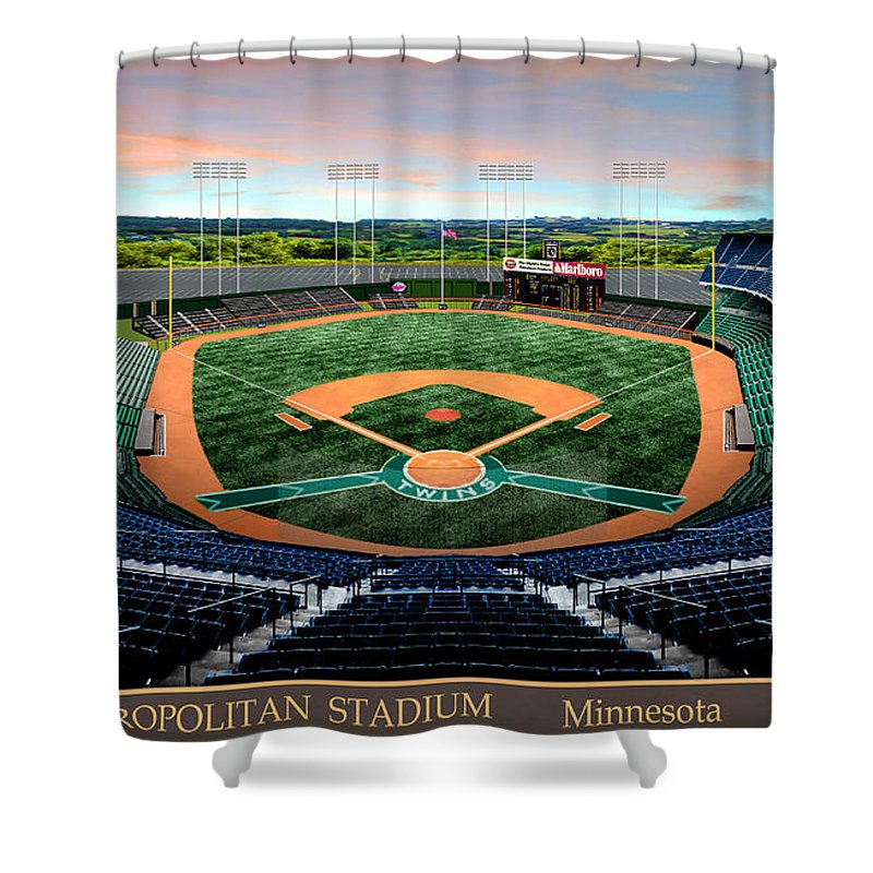 Metropolitan Stadium 1961 - Shower Curtain