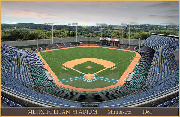 Metropolitan Stadium 1961 - Art Print