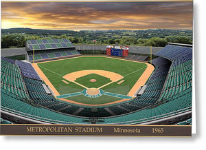 Metropolitan Stadium 1965 - Greeting Card