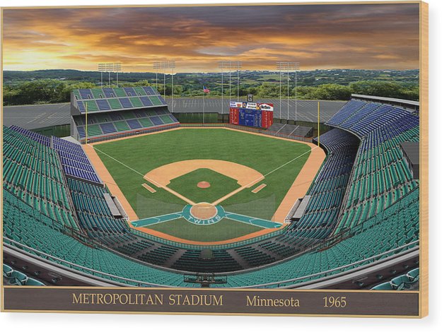 Metropolitan Stadium 1965 - Wood Print