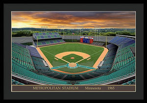 Metropolitan Stadium 1965 - Framed Print