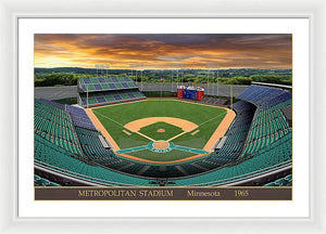 Metropolitan Stadium 1965 - Framed Print