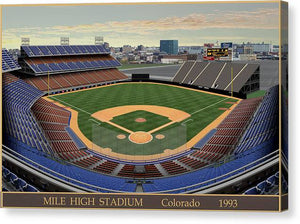 Mile High Stadium 1993 - Canvas Print