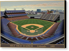 Load image into Gallery viewer, Mile High Stadium 1993 - Canvas Print
