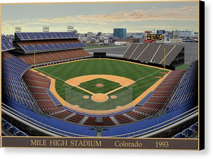 Mile High Stadium 1993 - Canvas Print