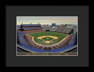 Mile High Stadium 1993 - Framed Print