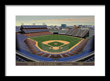 Load image into Gallery viewer, Mile High Stadium 1993 - Framed Print
