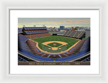 Load image into Gallery viewer, Mile High Stadium 1993 - Framed Print
