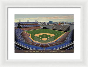 Mile High Stadium 1993 - Framed Print