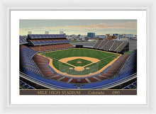 Load image into Gallery viewer, Mile High Stadium 1993 - Framed Print
