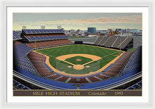 Load image into Gallery viewer, Mile High Stadium 1993 - Framed Print
