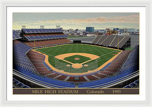 Mile High Stadium 1993 - Framed Print