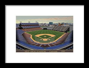 Mile High Stadium 1993 - Framed Print