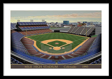 Load image into Gallery viewer, Mile High Stadium 1993 - Framed Print
