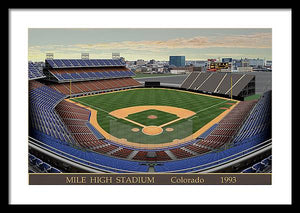 Mile High Stadium 1993 - Framed Print