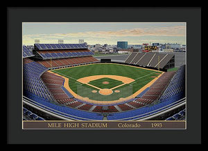 Mile High Stadium 1993 - Framed Print