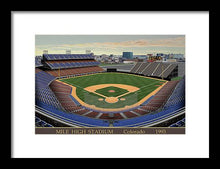 Load image into Gallery viewer, Mile High Stadium 1993 - Framed Print
