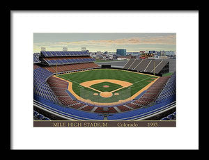 Mile High Stadium 1993 - Framed Print