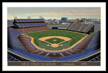 Load image into Gallery viewer, Mile High Stadium 1993 - Framed Print
