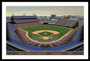 Mile High Stadium 1993 - Framed Print