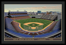 Load image into Gallery viewer, Mile High Stadium 1993 - Framed Print
