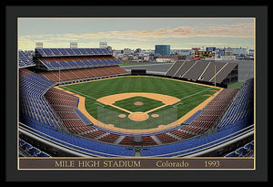 Mile High Stadium 1993 - Framed Print