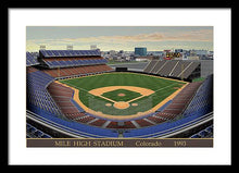 Load image into Gallery viewer, Mile High Stadium 1993 - Framed Print
