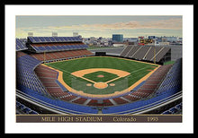 Load image into Gallery viewer, Mile High Stadium 1993 - Framed Print
