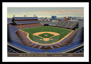 Mile High Stadium 1993 - Framed Print