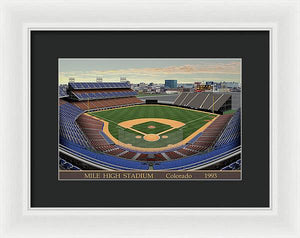 Mile High Stadium 1993 - Framed Print