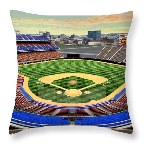 Mile High Stadium 1993 - Throw Pillow