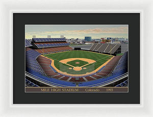 Mile High Stadium 1993 - Framed Print