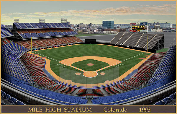 Mile High Stadium 1993 - Art Print