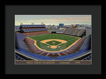 Load image into Gallery viewer, Mile High Stadium 1993 - Framed Print
