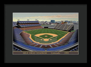 Mile High Stadium 1993 - Framed Print