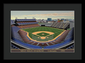 Mile High Stadium 1993 - Framed Print