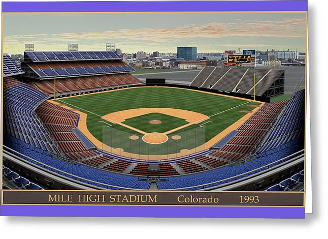 Mile High Stadium 1993 - Greeting Card