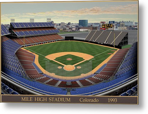 Mile High Stadium 1993 - Metal Print