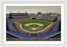 Load image into Gallery viewer, Mile High Stadium 1993 - Framed Print
