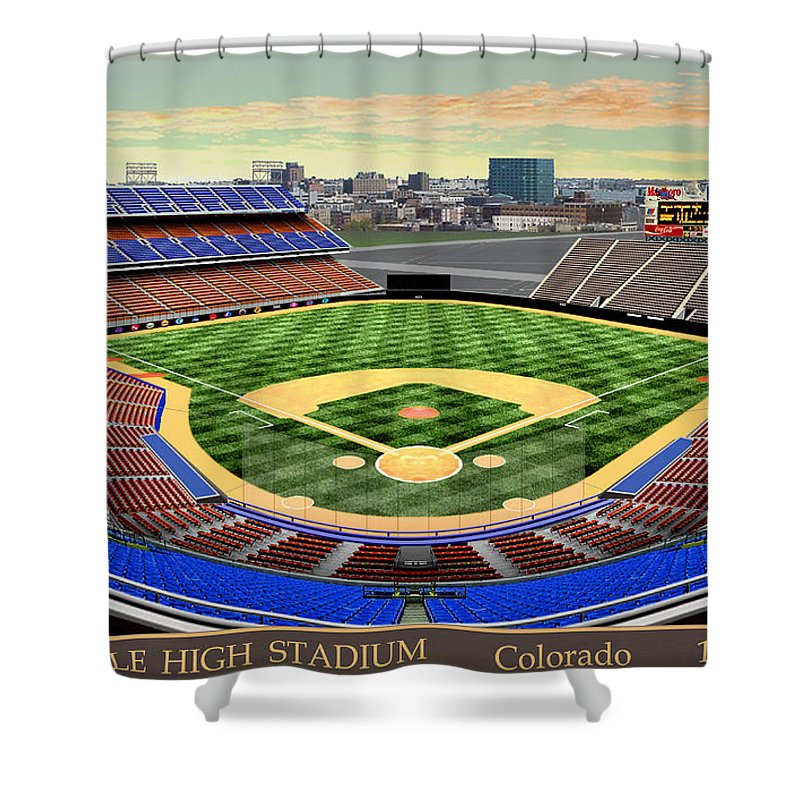 Mile High Stadium 1993 - Shower Curtain