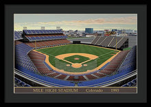 Load image into Gallery viewer, Mile High Stadium 1993 - Framed Print
