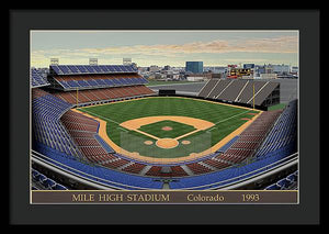 Mile High Stadium 1993 - Framed Print