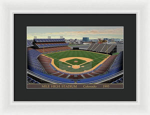 Mile High Stadium 1993 - Framed Print