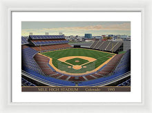 Load image into Gallery viewer, Mile High Stadium 1993 - Framed Print
