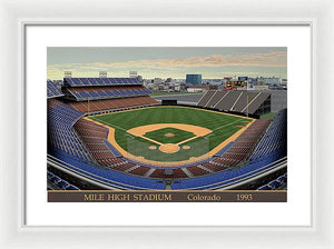 Mile High Stadium 1993 - Framed Print