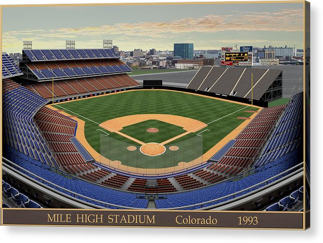 Mile High Stadium 1993 - Acrylic Print