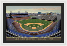 Load image into Gallery viewer, Mile High Stadium 1993 - Framed Print
