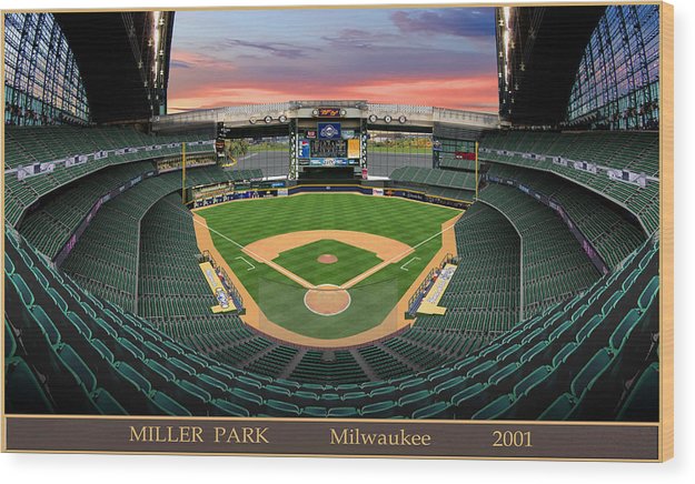 Miller Park 2001 - Wood Print
