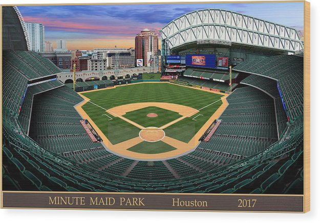 Minute Maid Park 2017 - Wood Print